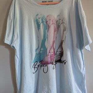 Britney Spears Graphic Tee - Light Blue
